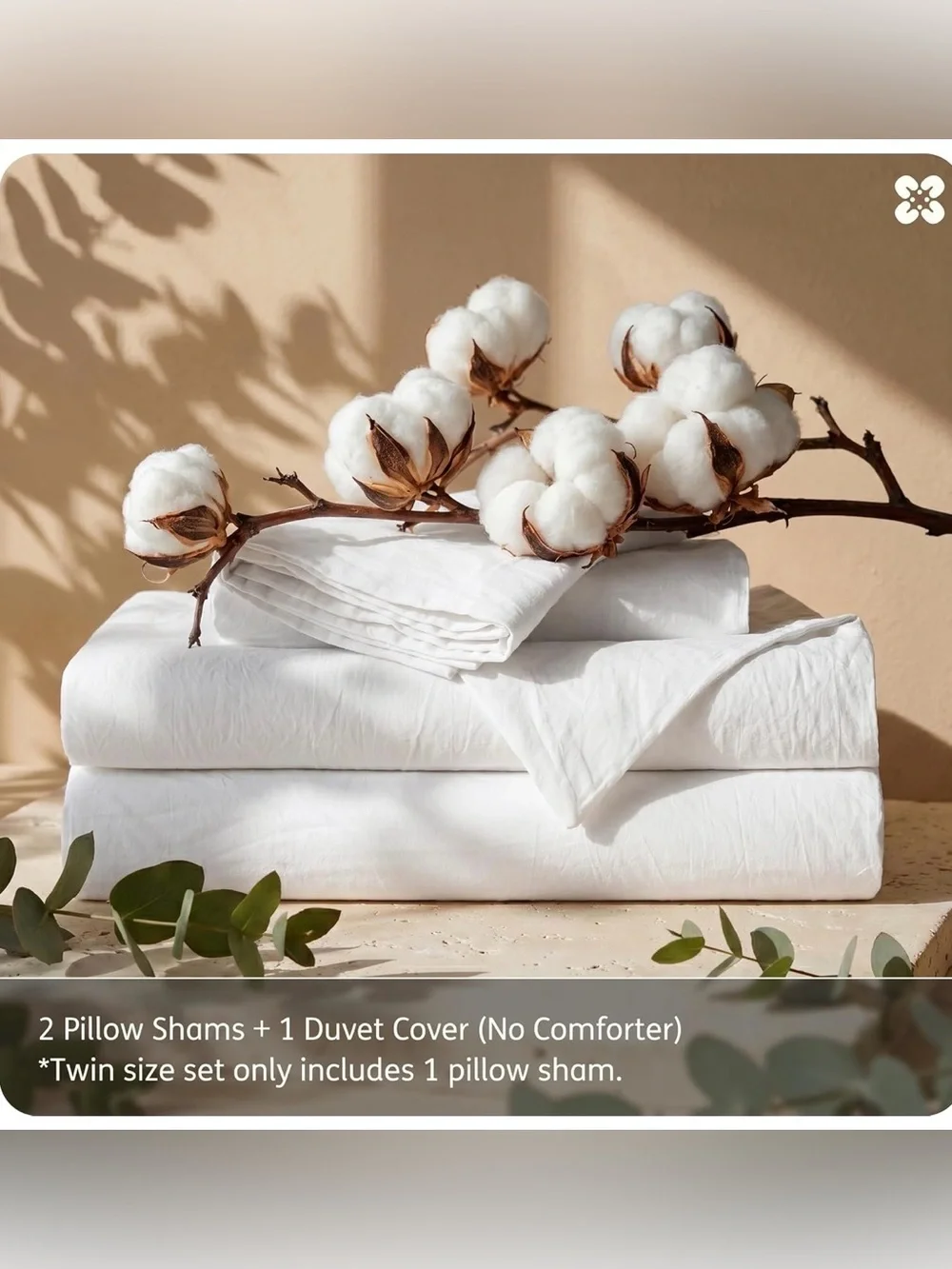 Bedsure 100% Cotton Queen Duvet Cover
